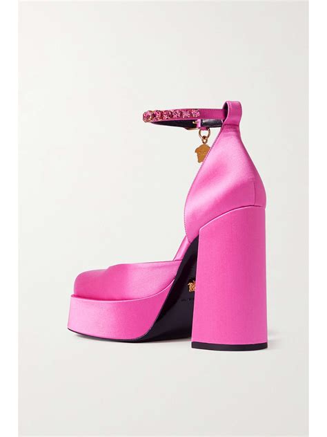 versace pink pumps|Versace medusa aevitas pumps.